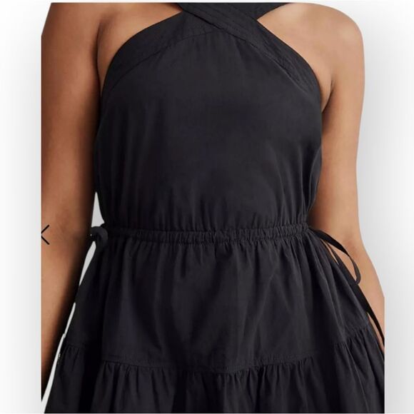 Madewell 100% Cotton Black Halter Midi Sundress Sz 2 - Picture 6 of 16